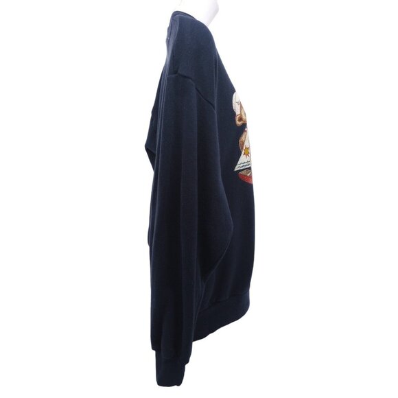 Vintage Gopher Sport Sweatshirt Womens L Navy Pullover Teddy Bear Graphic 90s - Picture 2 of 14